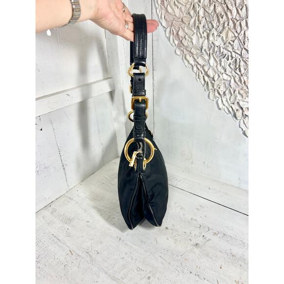Prada Milano Tessuto Adjustable Single Strap Shoulder Handbag Black - Picture 3 of 16